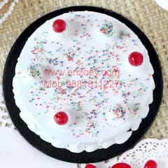 Simply Vanilla  Egg Less Round Shape Cake For Any Occasion,Party & Events Celebration