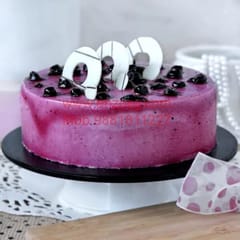 Blueberry  Egg Less Round Shape Cake For Any Occasion,Party & Events Celebration