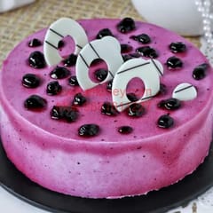 Blueberry  Egg Less Round Shape Cake For Any Occasion,Party & Events Celebration