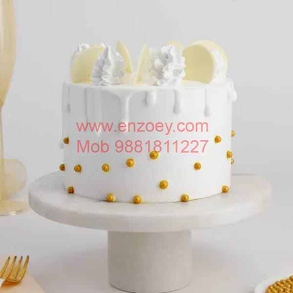 Pineapple Egg Less Round Shape Cake For Any Occasion,Party & Events Celebration