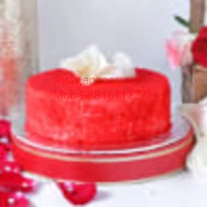 Red Velvate Egg Less Cheese Round Shape CakeFor Any Occasion,Party & Events Celebration