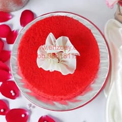 Red Velvate Egg Less Cheese Round Shape CakeFor Any Occasion,Party & Events Celebration