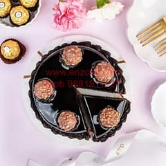 Ferrero Rocher Egg Less Round Shape Cake For Any Occasion,Party & Events Celebration