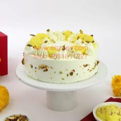 Rasmalai Cake Egg Less Round Shape Cake For Any Occasion,Party & Events Celebration