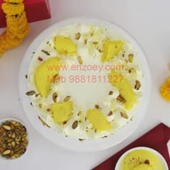 Rasmalai Cake Egg Less Round Shape Cake For Any Occasion,Party & Events Celebration