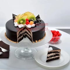 Choco Dry Fruit Cake Egg Less Round Shape Cake For Any Occasion,Party & Events Celebration