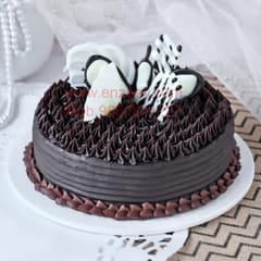 Chocolate Fudge Egg Less Round Shape Cake For Any Occasion,Party & Events Celebration