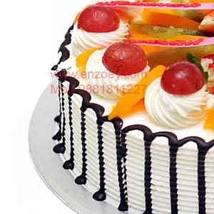 Dutch Chocolate With Fry Fruits Egg Less Round Shape Cake For Any Occasion,Party & Events Celebration