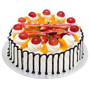 Dutch Chocolate With Fry Fruits Egg Less Round Shape Cake For Any Occasion,Party & Events Celebration