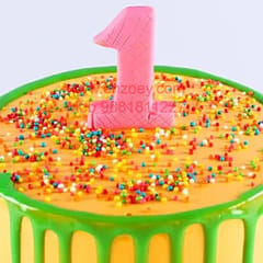 Mango (Seasonal) Egg Less Round Shape Cake For Any Occasion,Party & Events Celebration