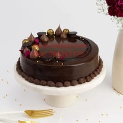 Flanky Chocolate Egg Less Round Shape Cake For Any Occasion,Party & Events Celebration