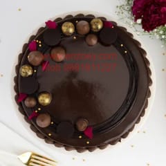 Flanky Chocolate Egg Less Round Shape Cake For Any Occasion,Party & Events Celebration