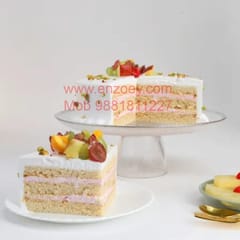 Fruit & Nut Egg Less Round Shape Cake For Any Occasion,Party & Events Celebration