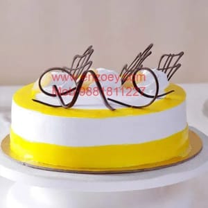 Choco Pineapple Egg Less Round Shape Cake For Any Occasion,Party & Events Celebration