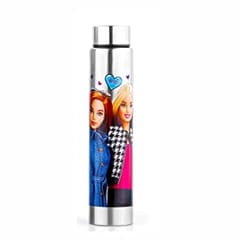 Aquaslim Barbie Steel Water Bottle 550ml with free flip cap Water Bottle