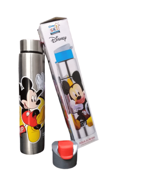 Aquaslim-550-Mickey-Steel Water Bottle With Free Flip Cap