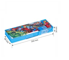 Megnatic Pencil Box Dual Said 1602 SPIDERMAN  Red Plastic Pencil Box for Back to School Kids Gift and Return Gift