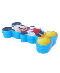 Pencil Box Cartoon Theme Shape Kid's Plastic Pencil Box with Compartment Return Gifts for Kids Birthday Party, Size - 22x11x3 cm (Mickey Mouse Light Blue New) (Colour As Per Available )