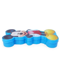 Pencil Box Cartoon Theme Shape Kid's Plastic Pencil Box with Compartment Return Gifts for Kids Birthday Party, Size - 22x11x3 cm (Mickey Mouse Light Blue New) (Colour As Per Available )