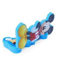 Pencil Box Cartoon Theme Shape Kid's Plastic Pencil Box with Compartment Return Gifts for Kids Birthday Party, Size - 22x11x3 cm (Mickey Mouse Light Blue New) (Colour As Per Available )