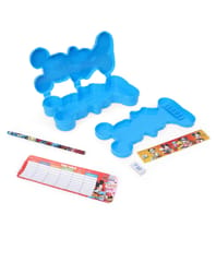 Pencil Box Cartoon Theme Shape Kid's Plastic Pencil Box with Compartment Return Gifts for Kids Birthday Party, Size - 22x11x3 cm (Mickey Mouse Light Blue New) (Colour As Per Available )