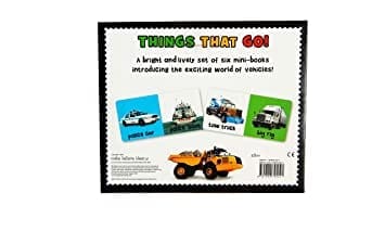 Things That go Combo of 6 Small Books - car, Truck, Diggers, Farm, Flying,Emergency