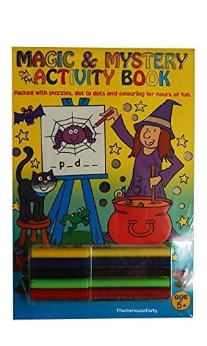 Magic and Mystery Activity Book with Puzzles, dot to dot, and Colouring for Kids