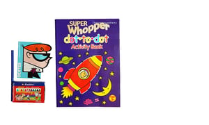 Super Whopper Dot To Dot Activity book with wax crayons & Dexter small dairy For Kids (Space)