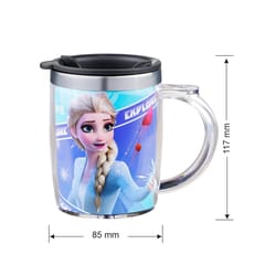 Double Wall Inner Steel Insulated Mug for Kids Cartoon Printed Mug for Kids Cherry Mug - 350 ML Approx Pack of 1 Frozen