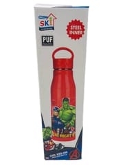 Cool Kids-600 Insulated Water Bottles 550 ml Spiderman Inner Steel Blue For Kids, Gift, Return Gift