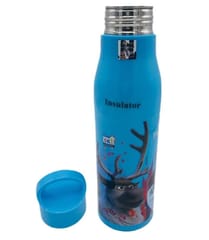 Cool Kids-600 Insulated Water Bottles 550 ml Frozen Inner Steel Blue For Kids, Gift, Return Gift