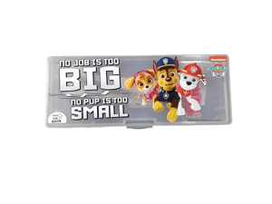 Nexon Pencil Box Cartoon Theme Printed Kid's Plastic Pencil Box with Compartment and Stationery Items ( Pencil ,Eraser  & Time-Table ) Return Gifts for Kids Birthday Party (Paw Patrol)