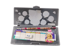 Nexon Pencil Box Cartoon Theme Printed Kid's Plastic Pencil Box with Compartment and Stationery Items ( Pencil ,Eraser  & Time-Table ) Return Gifts for Kids Birthday Party (PEPPA PIG)