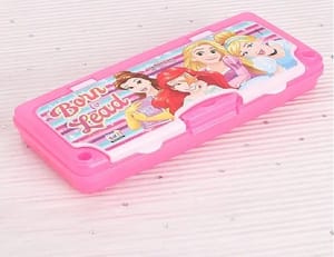 XYLO Big Pencil Box Princess with Stationery  1 Pencil Box with 1 Pencil,1 Eraser,1 Scale & Time-Table for Back to School Kids , for Gift, Return Gift (Print & Color As Per Availability )