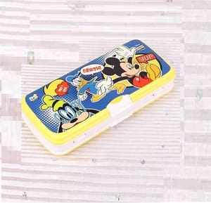 XYLO Big Pencil Box Mickey Mouse with Stationery  1 Pencil Box with 1 Pencil,1 Eraser,1 Scale & Time-Table for Back to School Kids , for Gift, Return Gift (Print & Color As Per Availability )