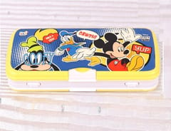 XYLO Big Pencil Box Mickey Mouse with Stationery  1 Pencil Box with 1 Pencil,1 Eraser,1 Scale & Time-Table for Back to School Kids , for Gift, Return Gift (Print & Color As Per Availability )