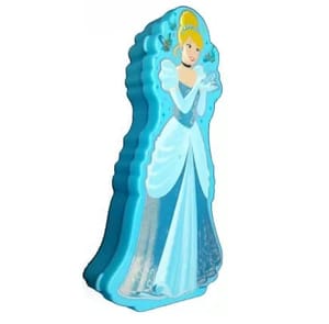 Disney Princess Blue Cartoon Theme Shaped Kid's Plastic Pencil Box with Compartment Return Gifts for Kids Birthday Party, Size - 22x11x3 cm New Year Gift Festival Gift