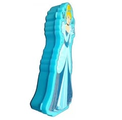 Disney Princess Blue Cartoon Theme Shaped Kid's Plastic Pencil Box with Compartment Return Gifts for Kids Birthday Party, Size - 22x11x3 cm New Year Gift Festival Gift