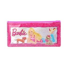 Cartoon Character Print Barbie Pencil Pouch Return Gift for Kids Birthday Party (Barbie Pouch Set of 10)