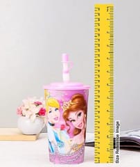 Princess Cartoon 3D Printed Sipper Bottle/Glass/Return Gift for Kids Girls Boys Birthday Party 600ML (Big Size) (Pack of 1)