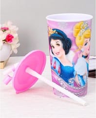 Princess Cartoon 3D Printed Sipper Bottle/Glass/Return Gift for Kids Girls Boys Birthday Party 600ML (Big Size) (Pack of 1)