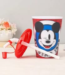 Mickey Mouse Cartoon 3D Printed Sipper Bottle/Glass/Return Gift for Kids Girls Boys Birthday Party 600ML (Big Size) (Pack of 1)