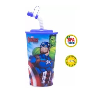 Avenger Cartoon 3D Printed Sipper Bottle/Glass/Return Gift for Kids Girls Boys Birthday Party 600ML (Big Size) (Pack of 1)