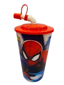 Spiderman  Cartoon 3D Printed Sipper Bottle/Glass/Return Gift for Kids Girls Boys Birthday Party 600ML (Big Size) (Pack of 1)