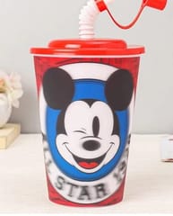 Mickey Mouse Cartoon 3D Printed Sipper Bottle/Glass/Return Gift for Kids Girls Boys Birthday Party 600ML (Big Size) (Pack of 1)