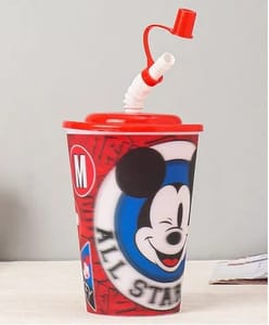 Mickey Mouse Cartoon 3D Printed Sipper Bottle/Glass/Return Gift for Kids Girls Boys Birthday Party 600ML (Big Size) (Pack of 1)