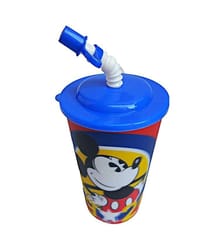 Mickey Mouse Cartoon 3D Printed Sipper Bottle/Glass/Return Gift for Kids Girls Boys Birthday Party 600ML (Big Size) (Pack of 1)