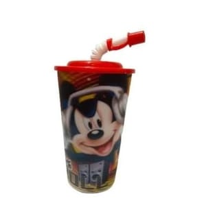 Mickey Mouse Cartoon 3D Printed Sipper Bottle/Glass/Return Gift for Kids Girls Boys Birthday Party 600ML (Big Size) (Pack of 1)