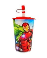 Avenger Cartoon 3D Printed Sipper Bottle/Glass/Return Gift for Kids Girls Boys Birthday Party 600ML (Big Size) (Pack of 1)