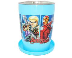 AVENGER cartoon print Drinking Unbreakable Hot Double Wall Plastic with Stainless Steel Inner mug Tea, Coffee, Milk Mug for KIDS , Home (Colour and print may Vary) BIG SET OF 1 CHARLI BIG 350 ml